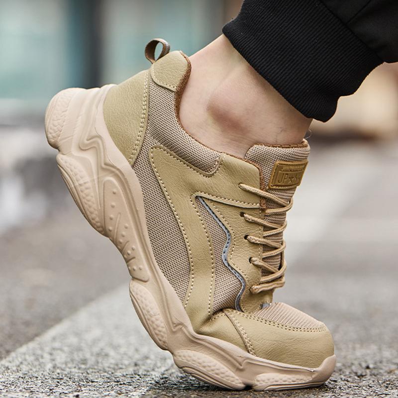 Oulylan New Anti-Smash Anti-Puncture Men Safety Shoes Comfortable Breathable Ultra Light Soft Sole Work Protective Shoes