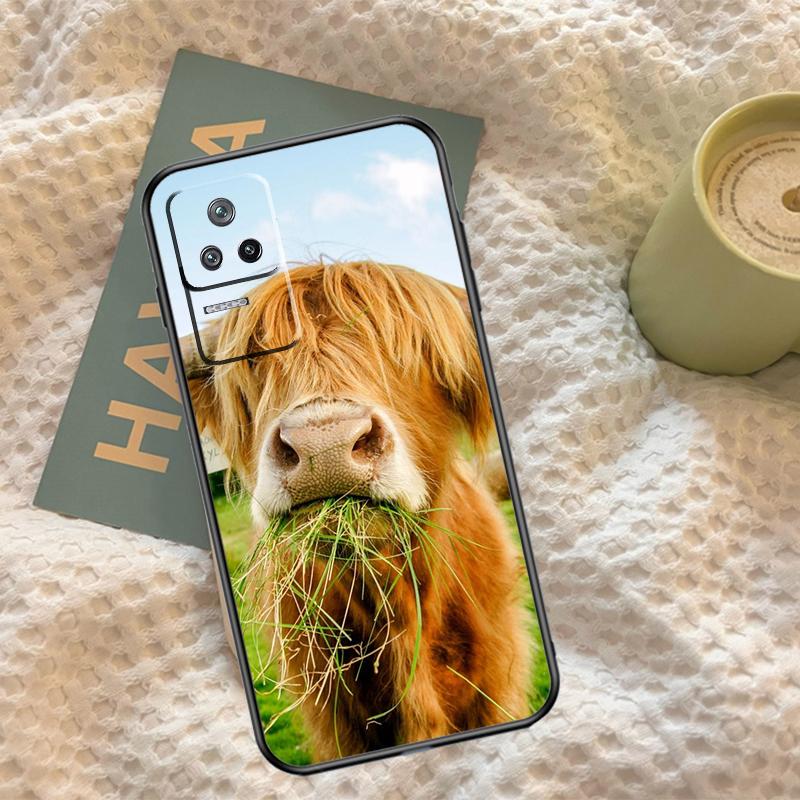Cute Highland Cow Case For Xiaomi 13 14 15 Ultra 11T 12T 13T 14T Pro POCO X7 Pro X3 X5 F5 F6 M6 X6 Pro Cover