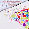 6 Sheets Colorful Stickers Pack Mini Star Heart Dots Self-adhesive Paper Marker Notes Decoration for Diary Album Reward