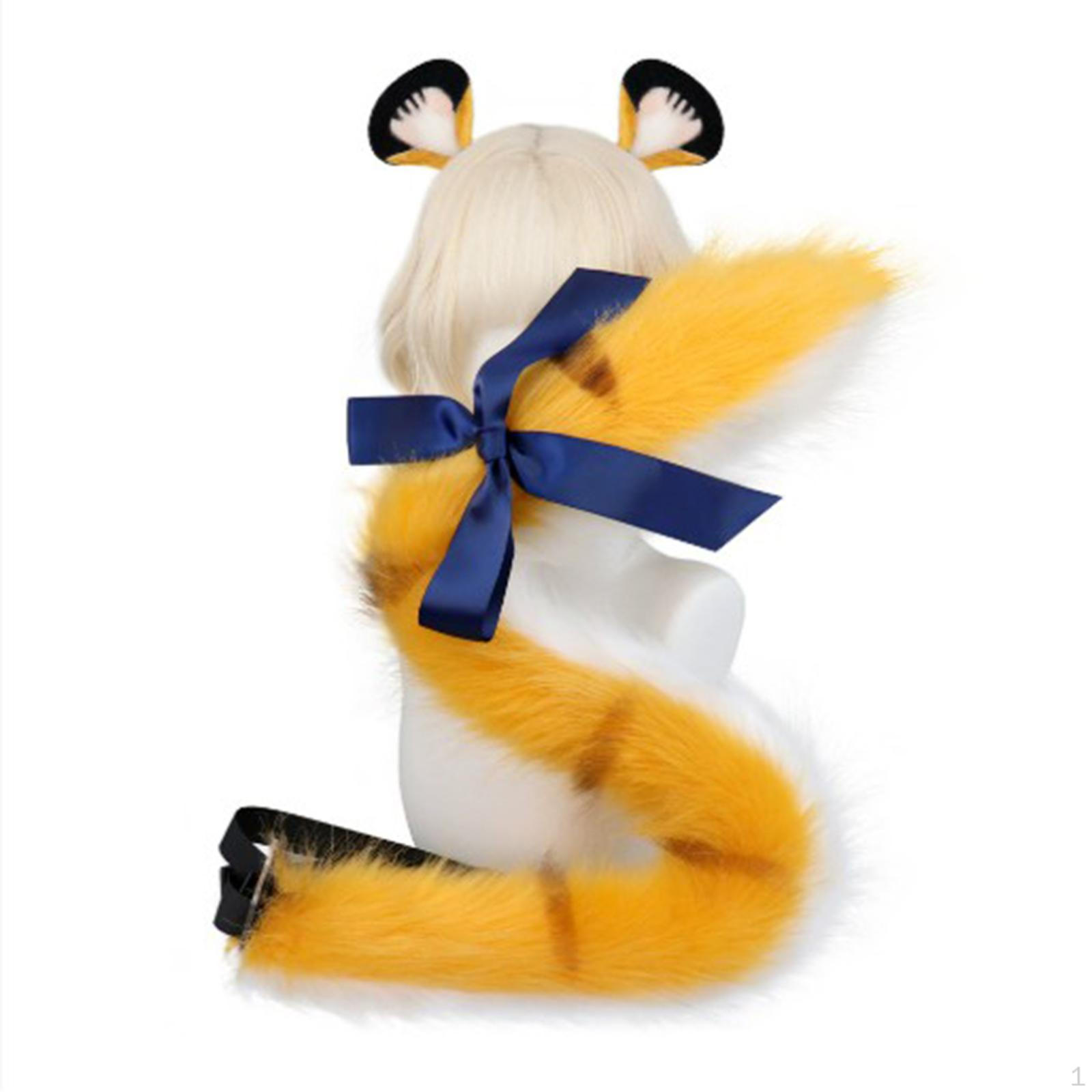 

Комплект костюмов для косплея «Уши и хвост» для любителя костюмов, многоцелевой, имитированный