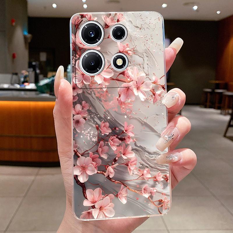 For Infinix Note 30 VIP Phone Case X6710 Clear Silicone Soft Cover For Infinix Note 30 VIP Fashion Flower Cases Note30 VIP Coque