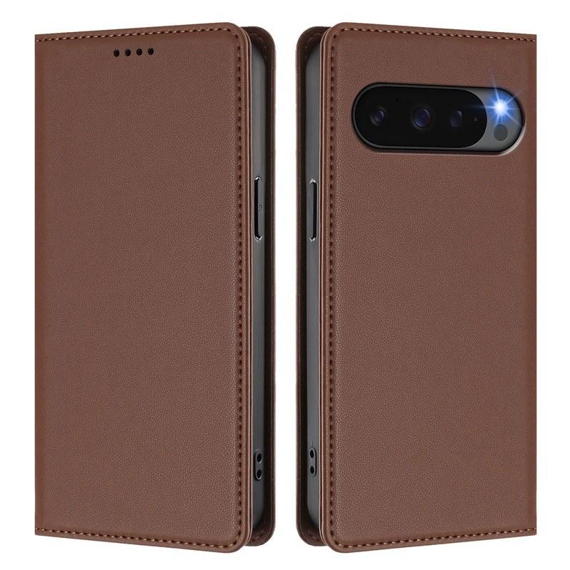 Suitable for Google 10 Pro XL flip leather case with leather texture and strong magnetic attraction, Pixel 10A card slot protective case
