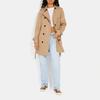 Coats Women's Khaki Lapel Moderate Straight Fit CG043-EAL