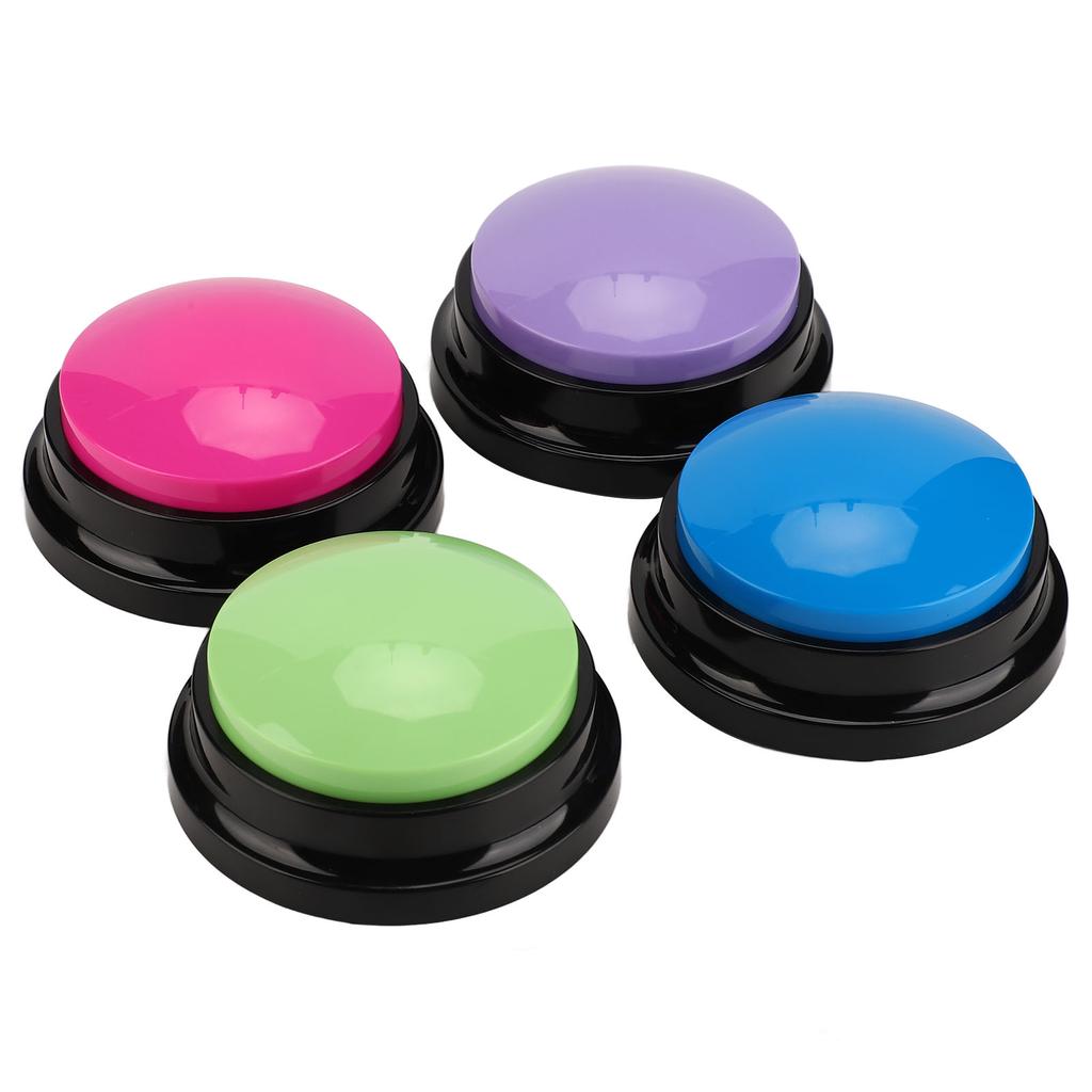 4pcs Record Talking Button Multifunctional 30S Dog Communication Buttons for Dogs Cats Pets