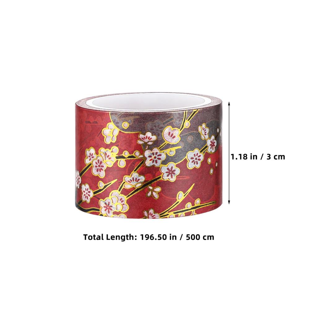 Toyvian Japanese Pattern Masking 4 Cute Washi Perfect for Paper DIY Gift and More Tape, Rolls, Tape, Self-Adhesive, Crafts, Journals, Diaries,