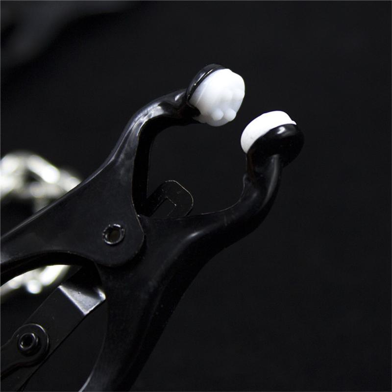 Stainless Steel Nipple Clamps Breast Clips with Chain Fetish Slave Sex Restraints Nipple Clips BDSM Bondage Sex Toys for