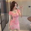 Sexy Mini-Netzkleid für zierliche Frauen mit tiefem Ausschnitt - Nachtclub- & Arbeitsmode