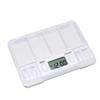 Portable 4 Compartment Smart Pill Box with 8 Group Alarm Reminder for Travel Home Medication Pills Organizer