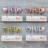 Gold-plated Love Birthday Cake Candle Gold Silver English Initials HBD Baking Decoration Candle
