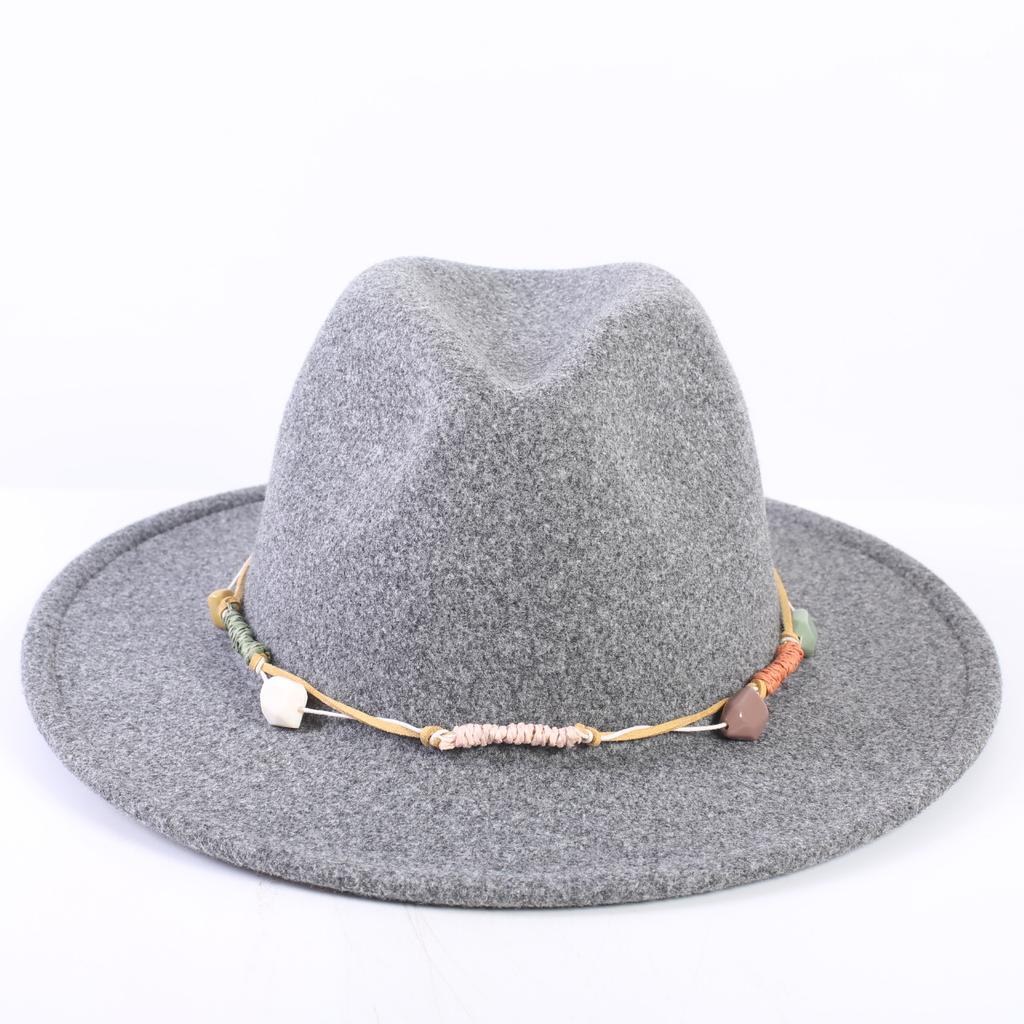 Popular European and American High-end Wool Top Hat, Men's and Women's Fashion Versatile Elegant Top Hat Jazz Hat