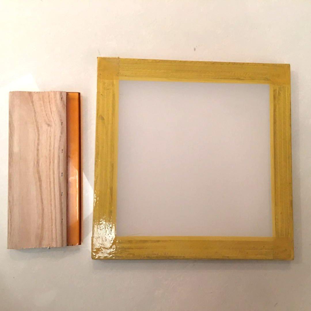 

2 шт./набор для трафаретной печати 300 м сетка для шелкографии алюминиевая рамка + ракель с деревянной ручкой набор инструментов для самостоятельного изготовления резиновых скребков