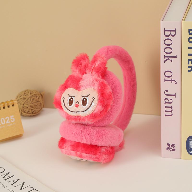 

Earmuffs Warm Earmuffs Winter Earmuffs Ear Protection Imitation Rabbit Fur Children s Cartoon Cute Plush Earmuffs rose red