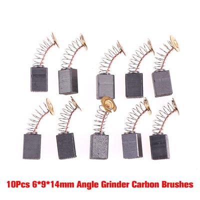 Spazzole di carbone per smerigliatrice angolare da 10 pezzi 6 * 9 * 14 mm pezzo di ricambio per motore elettrico per utensili elettrici