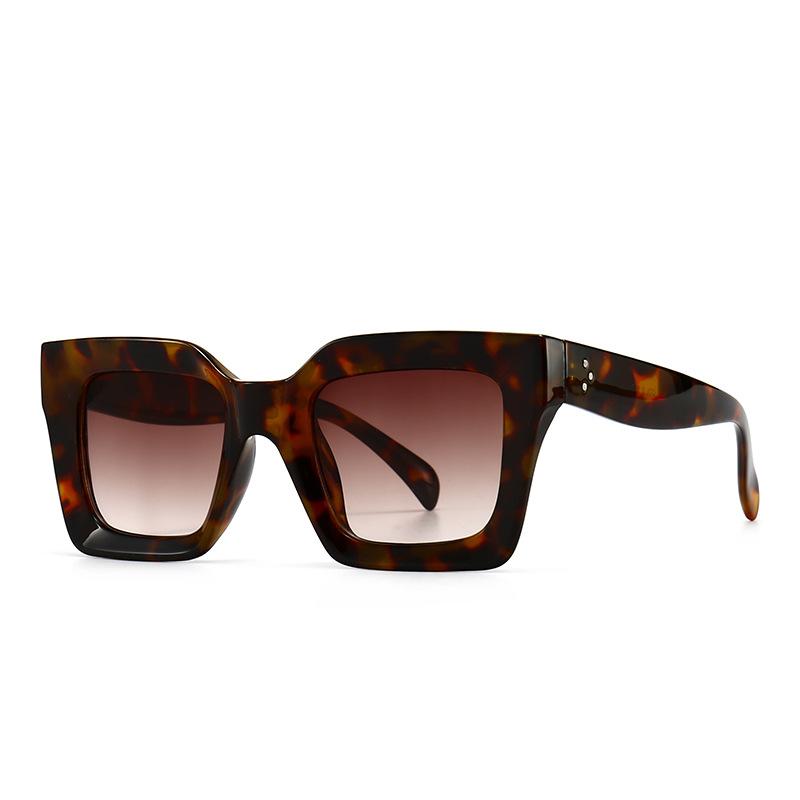 Fashion Vintage Big Frame Square Sunglasses UV400 Luxury Brand Designer Shades for Women Men Travel