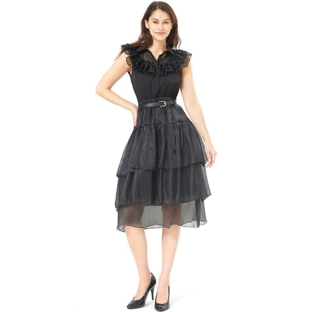 Wednesday gauze dress, Adams cospay, punk, Halloween costume