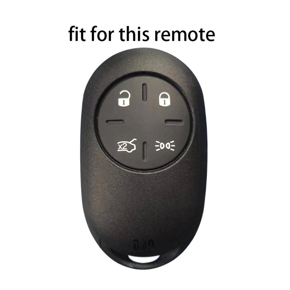 for Fiat 500 500e 2023 car remote key case silicone chain key cover holder 4 buttons protecor shell fob