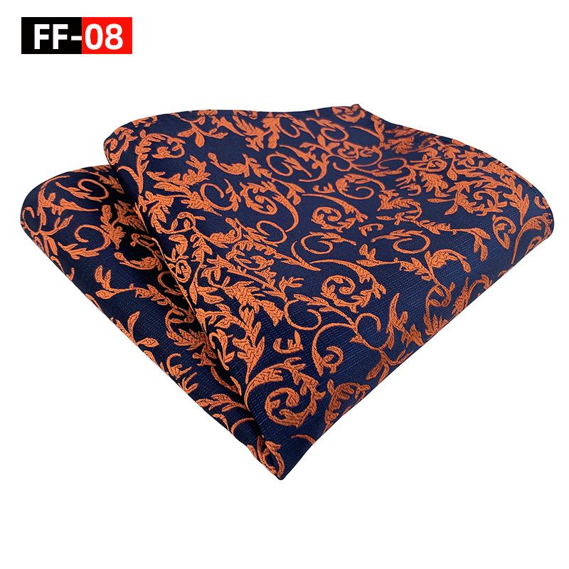 Men's 2025 Paisley Floral Polyester Pocket Square