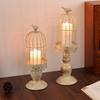 Iron Hollow Lace Candlestick 4.13in Retro Iron Candle Stand  Party Ornament Use