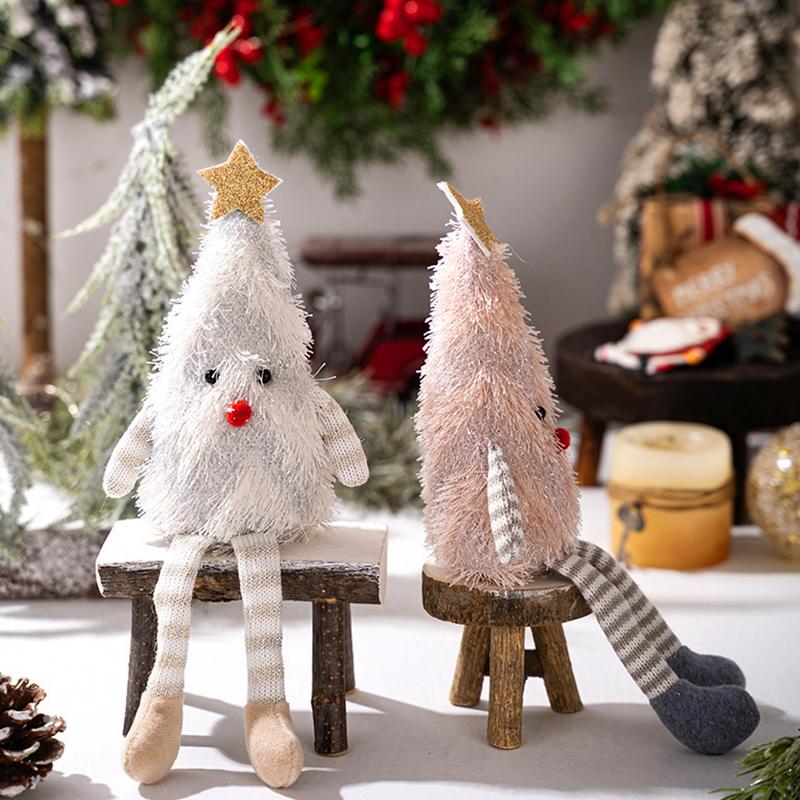 1PC Christmas Tree Doll Christmas Decorations Long Leg Cute Doll Ornament Kids Gifts Table Decoration New Year 4 Colors