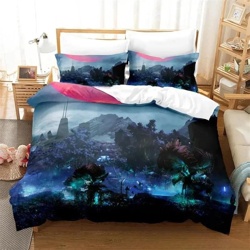 3D Print Spel Mass Effect Comfortabele Dekbed Dekbedovertrek Kussensloop Beddengoed Set Kinderkamer Decoratie Huis Textiel