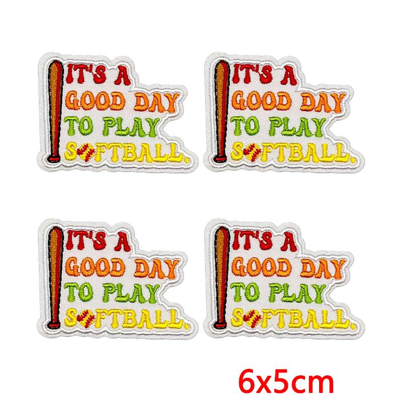 10PCS Softball Themed Iron On Patches, Softball Bow & Unicorn Embroidery Patches, Patches for Clothing DIY Decoration