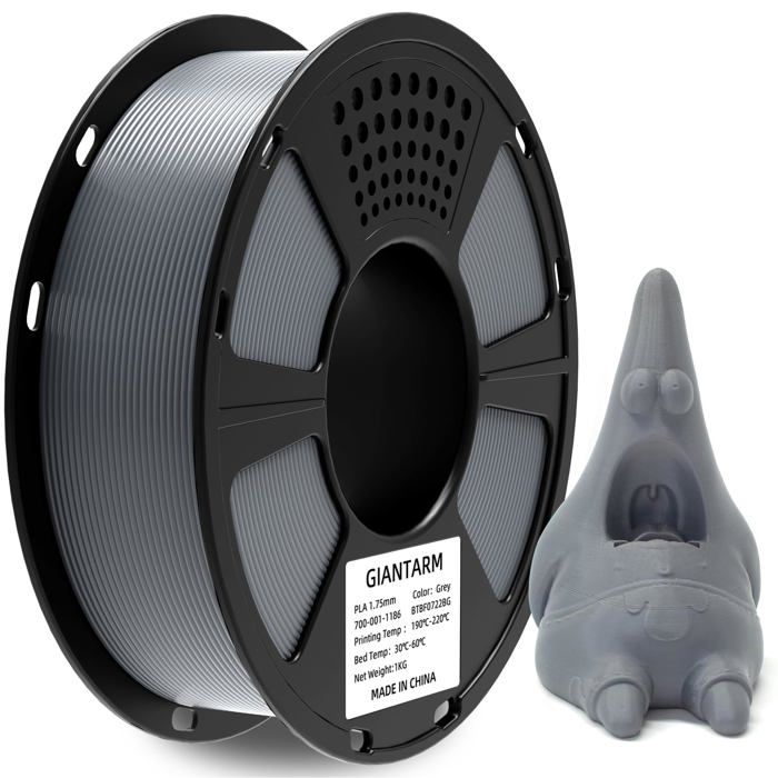 Gris PLA Filament 1.75mm Imprimante 3D Filament PLA 1kg Bobine