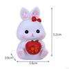 Chinese Statue Car Dashboard Ornament Bunny Figurine for Office Holiday Decoration Gift