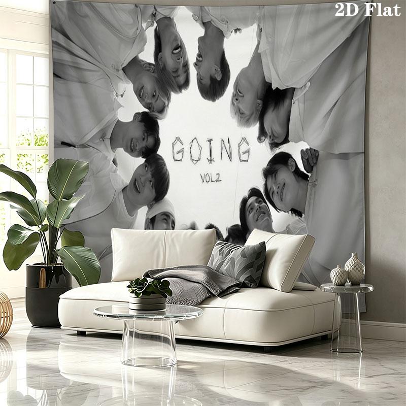 SVT Wall tapestry, aesthetic printed fabric blanket, suitable for bedroom, living room, and home decor.