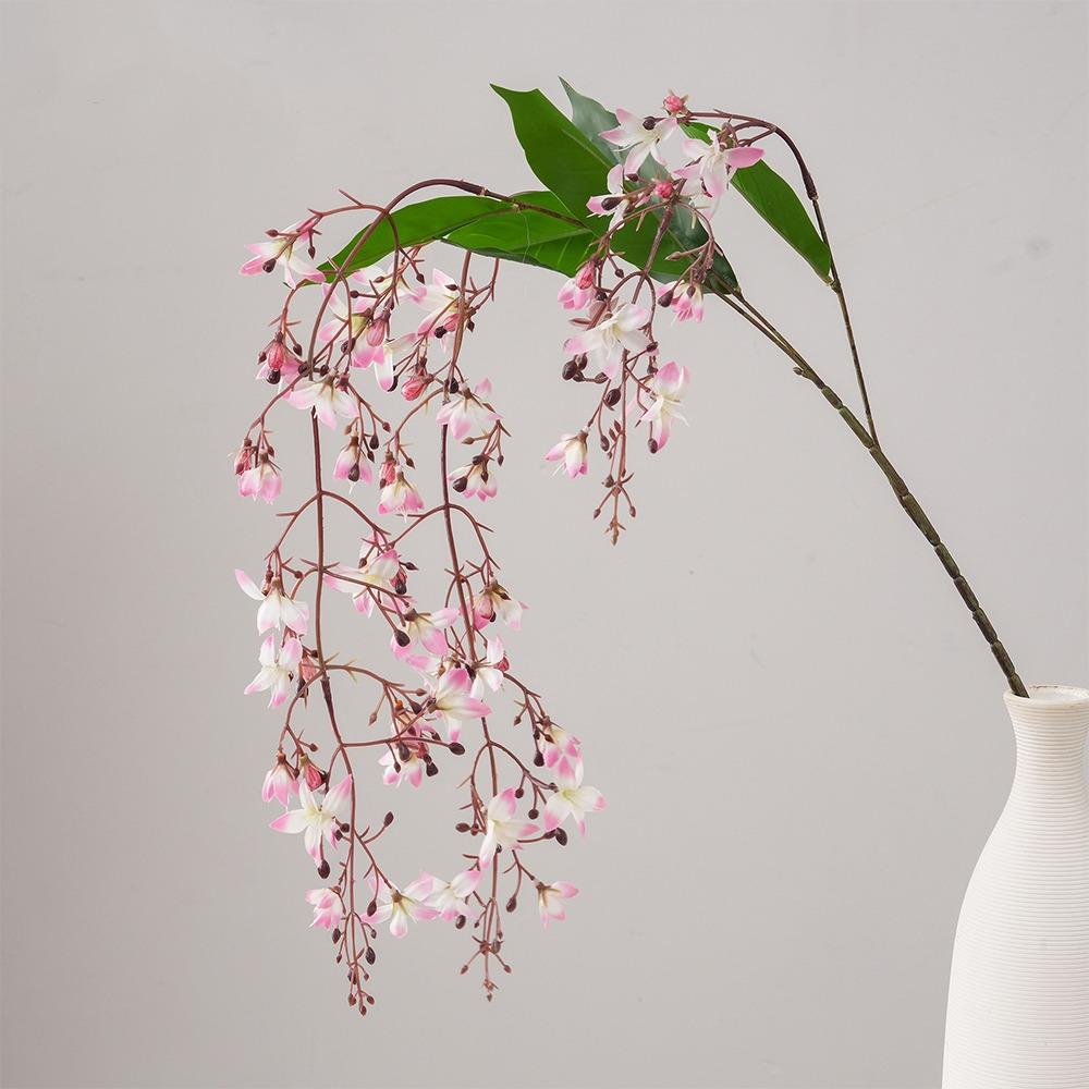 

Realistic Petal Artificial Trailing Jasmine Cascading Real Touch Faux Jasmine Vine Handmade Fade-Resistant розовый