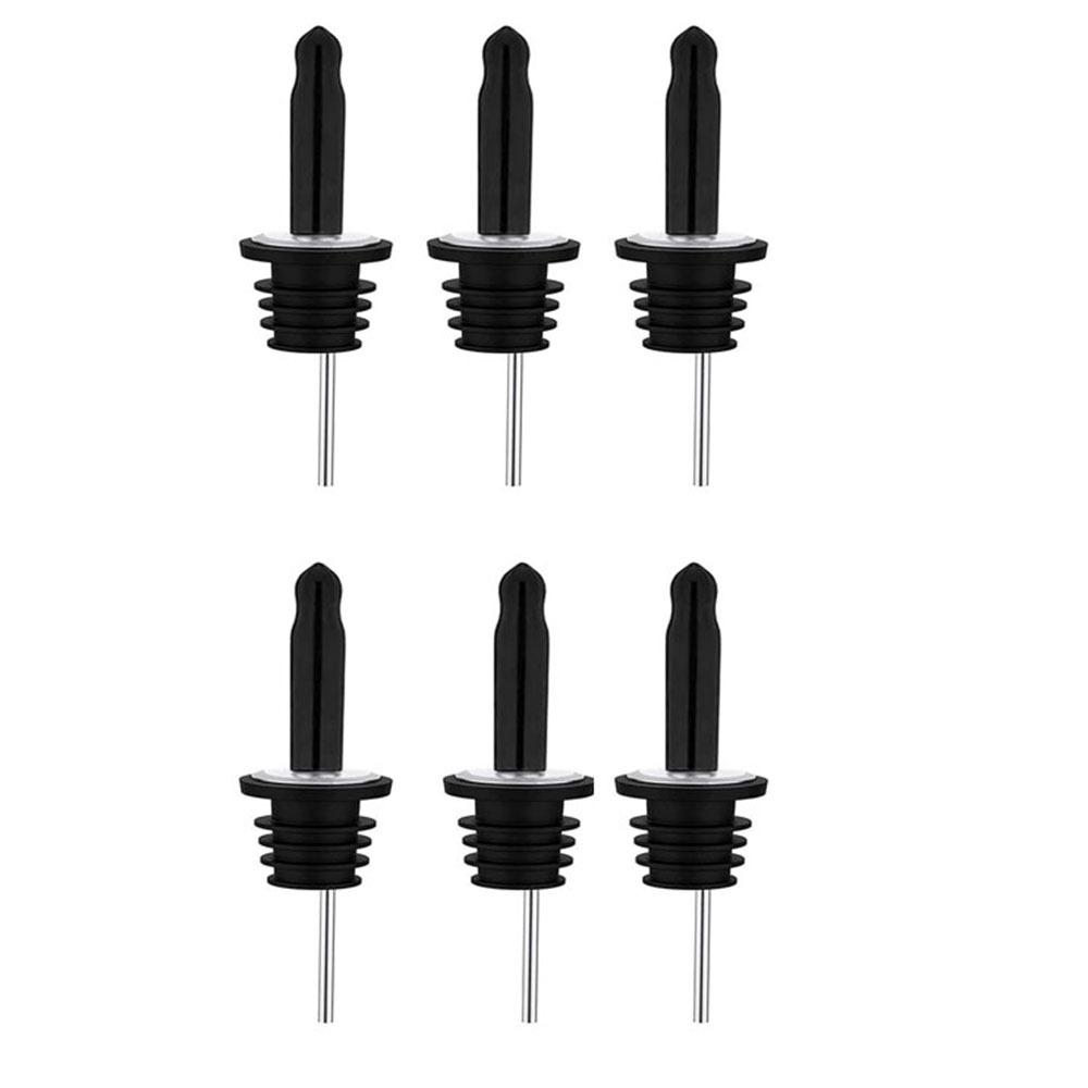 6/12Pcs Self-closing Liquor Pour Spouts Set Stainless Steel Bartender Bar Tools  Wine Accessories