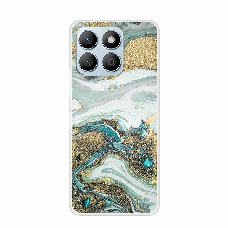 For Honor X8C X8B Phone Case For Huawei Honor X 8 C B X8 8C 8B Soft Silicone TPU Transparent Funda Clear Marble Patterns Cover