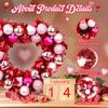 Festival Wedding Party Heart Shaped Plastic Decorative Wreath Front Door Valentine's Wreath