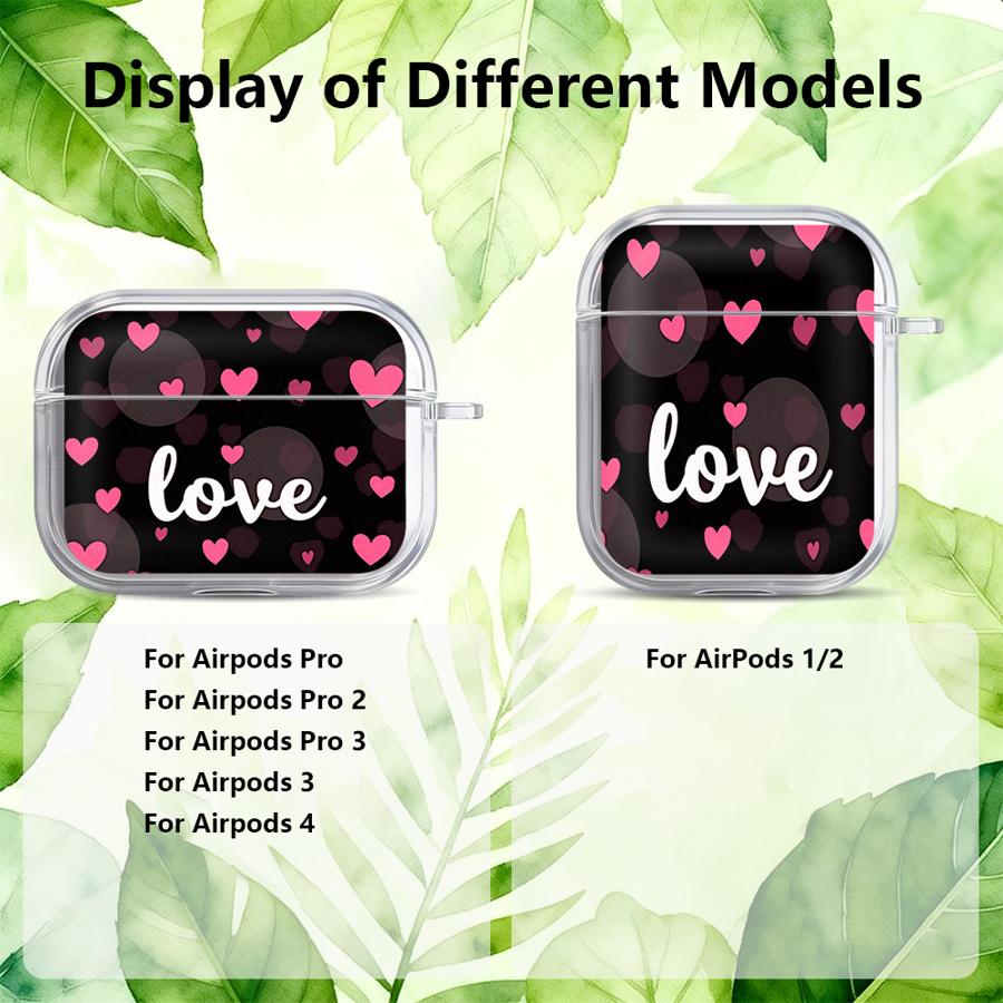 Color Heart Love Clear Earphone Cases Cover Case For Airpods 1 Pro2 Pro3 2 Pro 4 3