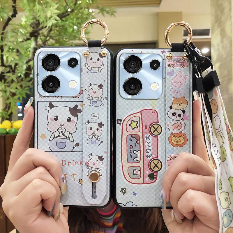 Back Cover Silicone Phone Case For UMIDIGI G9 5G/Note9 5G Dirt-resistant Anti-dust Fashion Design Shockproof Wrist Strap