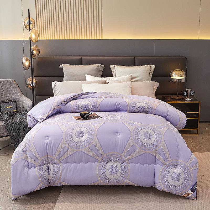 New Cotton Silk Summer & Winter Quilt: Double-Sided, Thick & Warm Quilt with Printed Design - Ideal Gift