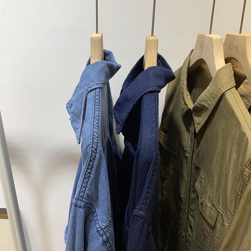 2025 Women's Loose Fit Long-Sleeved Polo Collar Shirt - Early Autumn Commuter Style with High Manganese Wash