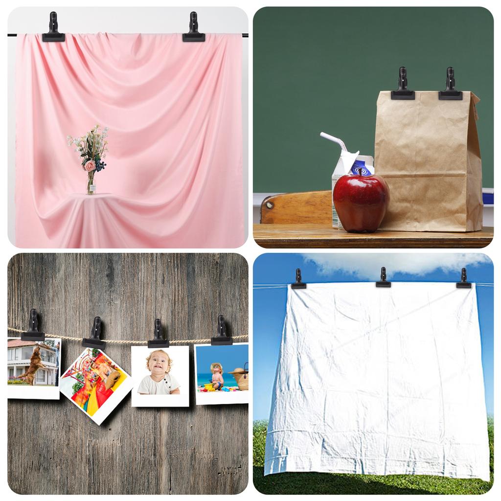 Heavy Duty Spring Metal Clip Photography Backdrop Clamps Background Support Holder with Rubber Protective Pad Photo