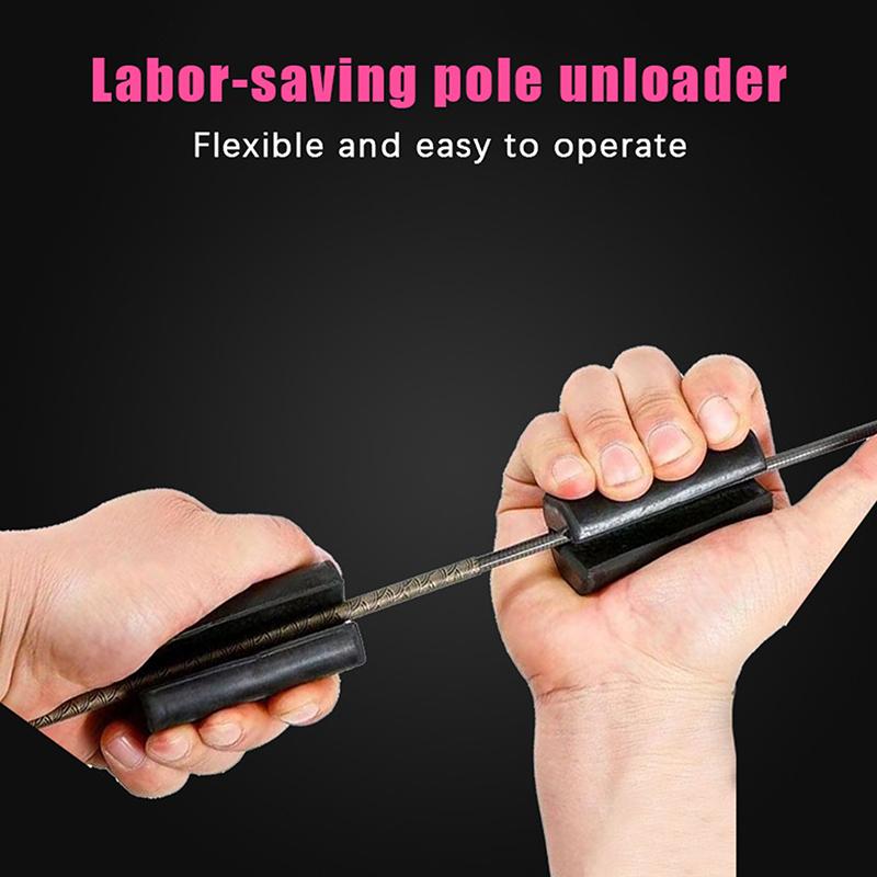 1/2/4Pcs Fishing Non-Slip Rubber Shrink Device Rod Pulling Fish Pole Section Back Finishing Rod Tools Fishing Retreat Rod Device