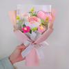New Handmade Crochet Flower Bouquet Eternal Bag Knitted Rose Bouquet Unique Heart-Shaped Bouquet Valentine’s Day Gift