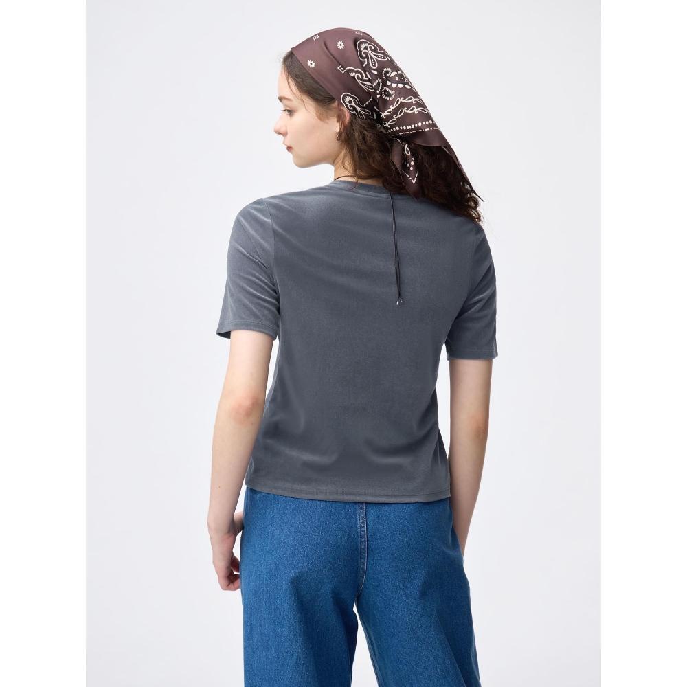 Uniqlo Gu Sheer Velour T shirT