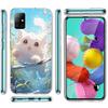 Cartoon Cute Cat Fish Aesthetic Cover Phone Case For Samsung Galaxy A12 A22 A32 A52 A72 A02S Phone Case Note 20 Ultra 10 S10 Plu