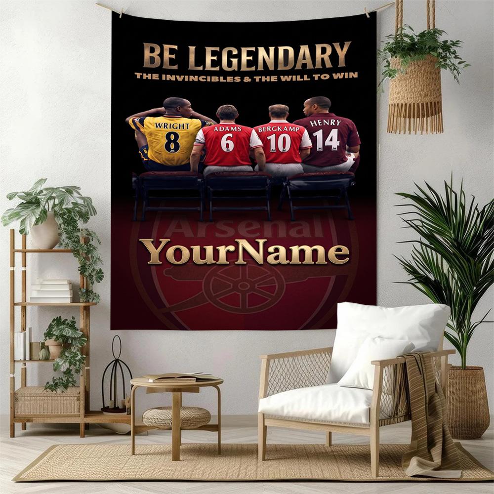 Arsenal Custom Your Name Wall Decor Tapestry Art For Pet Memorial Birthdaywedding Party Backdrop Family Gift