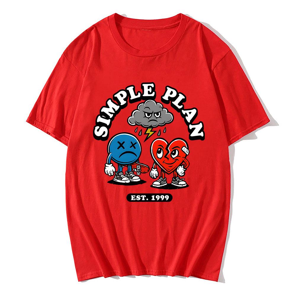 3 ICON CHARACTER T-SHIRT SIMPLE PLAN Band Design Print Tshirts Short Sleeve Cotton O-neck Mens Tees Graphic Merch Summer TOPS