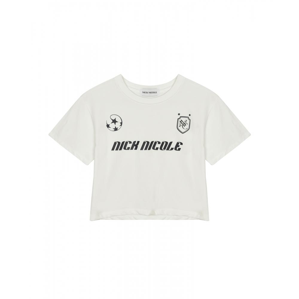 

NICKNICOLE NICOLE STREET CROP TEEIVORY