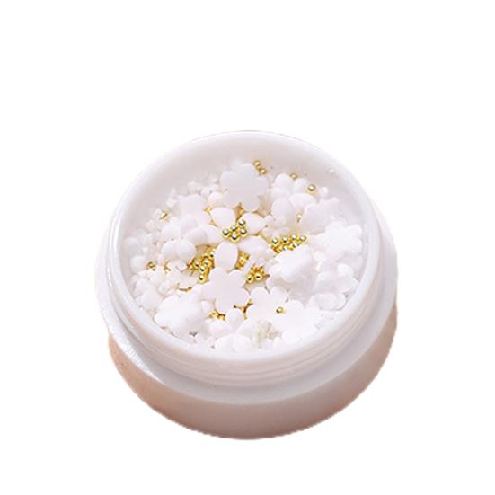 Nail Flake Five Petal Non-Fading    White Stylish Small DIY White Flower Nail Ornament for Women