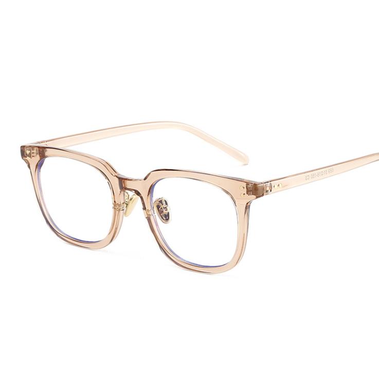 

Unisex Square Eyewear Male Female Vintage Anti Blue Light Glasses Women Eyes Men Retro Eyeglass -0.5 -1.0 -1.5 To -6.0 0 прозорого рожевого кольору