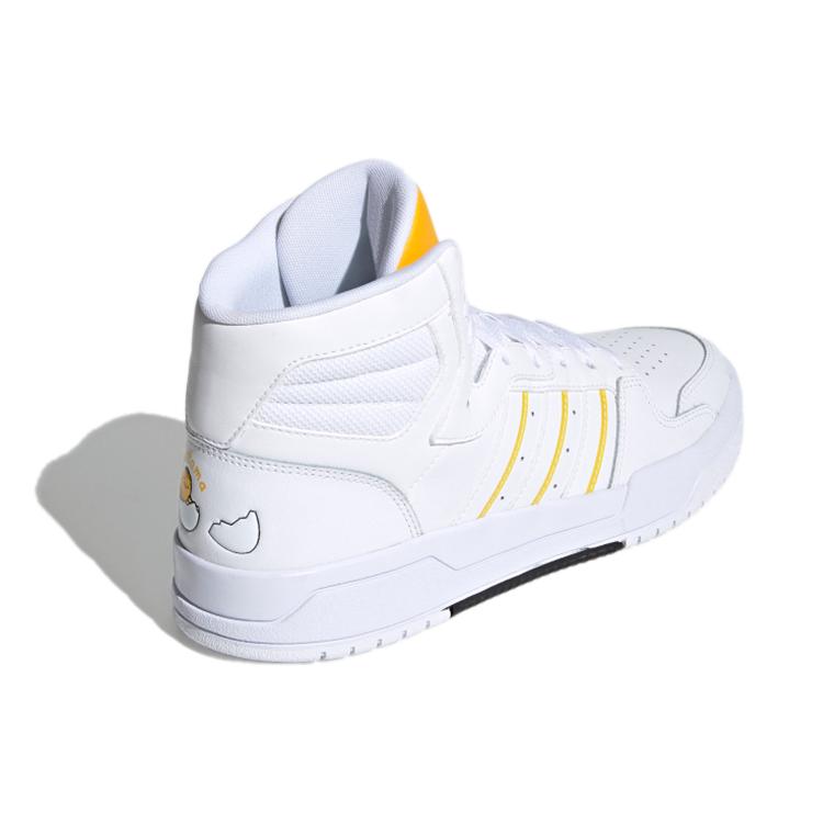Adidas Neo DANHUANGGE Entrap Mid Synthetic Leather Abrasion Resistant Mid top Skateboard Shoes Unisex White (Unisex) Skateboard Shoes FY2961