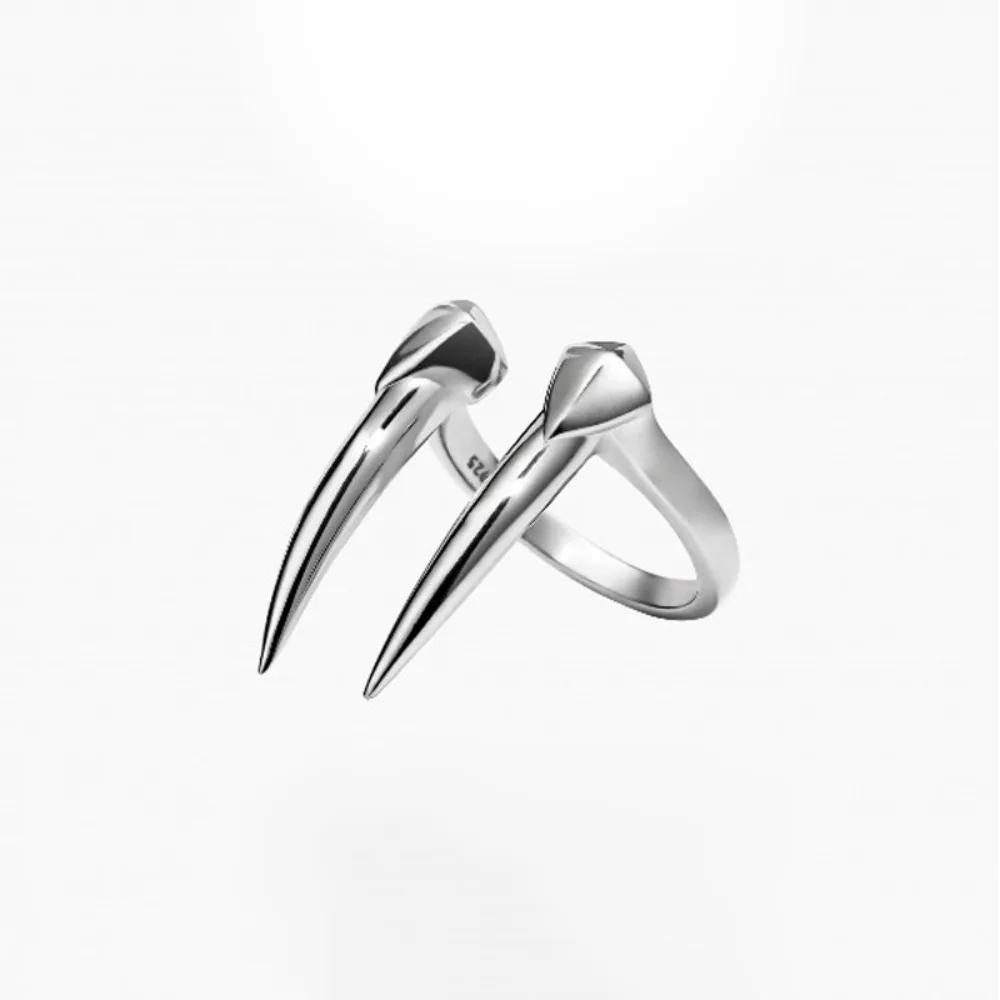 Готическое Ретро Панк Хип-Хоп Кольцо с Зубами Вампира Мужское и Женское Креативное Трендовое Ювелирное Изделие Нишевое Уличное Вечериночное Кольцо для Пары Ювелирное Изделие