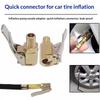 Brass Locking Nozzle Tire Air Chuck Clip Adapter - Automotive Grade For Efficient Inflation