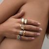 European and American Stainless Steel Multi-layer White Diamond Ring Stacking Niche Design Ring Titanium Steel First Ring